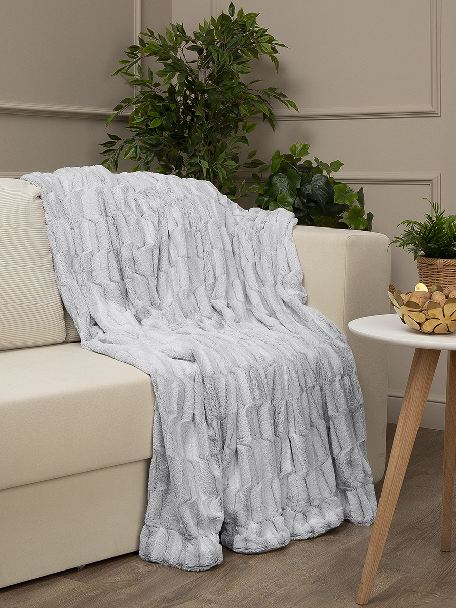 картинка Плед Buenas Noches искусст мех TF F112ML-GY11 040/1622 Пестрый ворс NC 