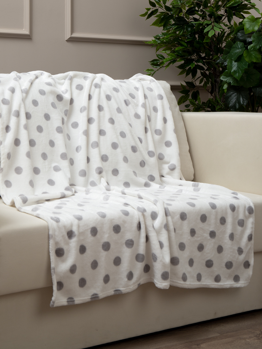 картинка Плед Texrepublic TF FN 917 W-GY 1114 Горох 