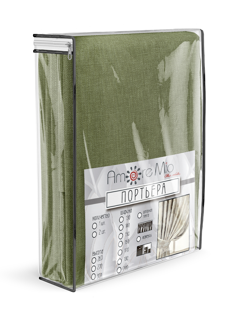 картинка Штора Amore Mio RR ZJM090-12 2,0*2,7*1 зеленый 