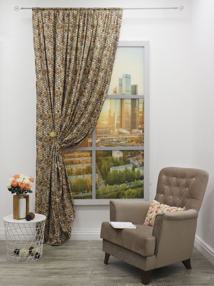 картинка Штора Amore Mio RR Monetki 2,0*2,7*1 коричневый 