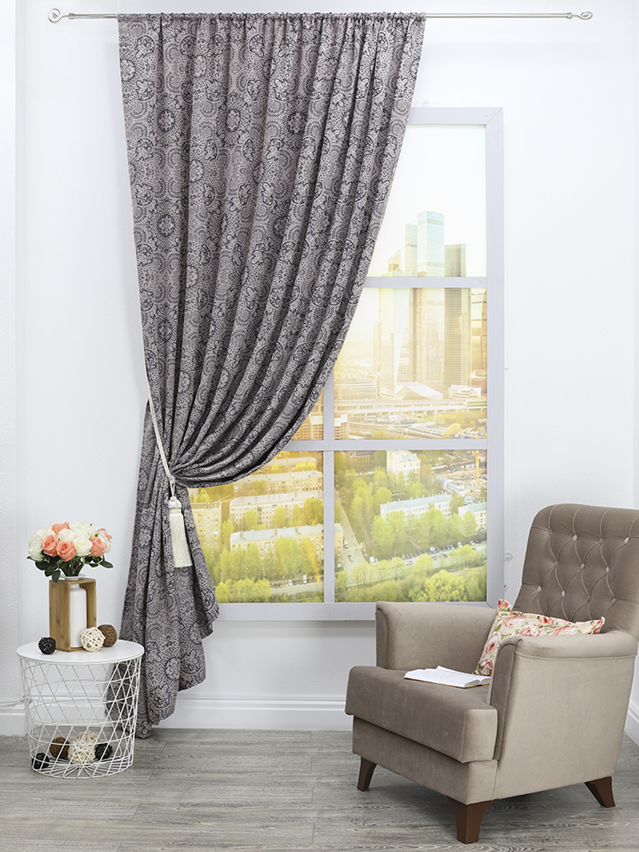 картинка Штора Amore Mio RR 90021-10 1,45*2,7*1 брусника 