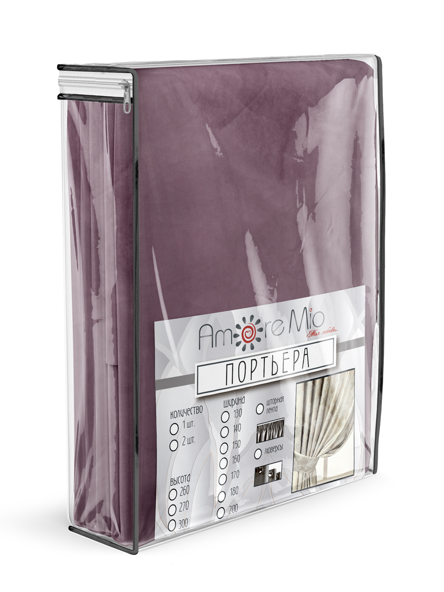 картинка Штора Amore Mio RR 6ML T66-91 2,0*2,7*1 брусника 