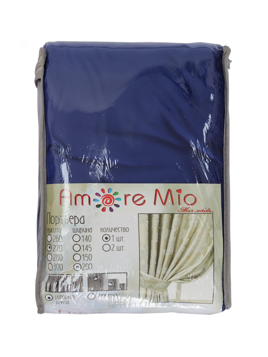 картинка Штора Amore Mio RR 6ML T66-106 2,0*2,7*1 синий 