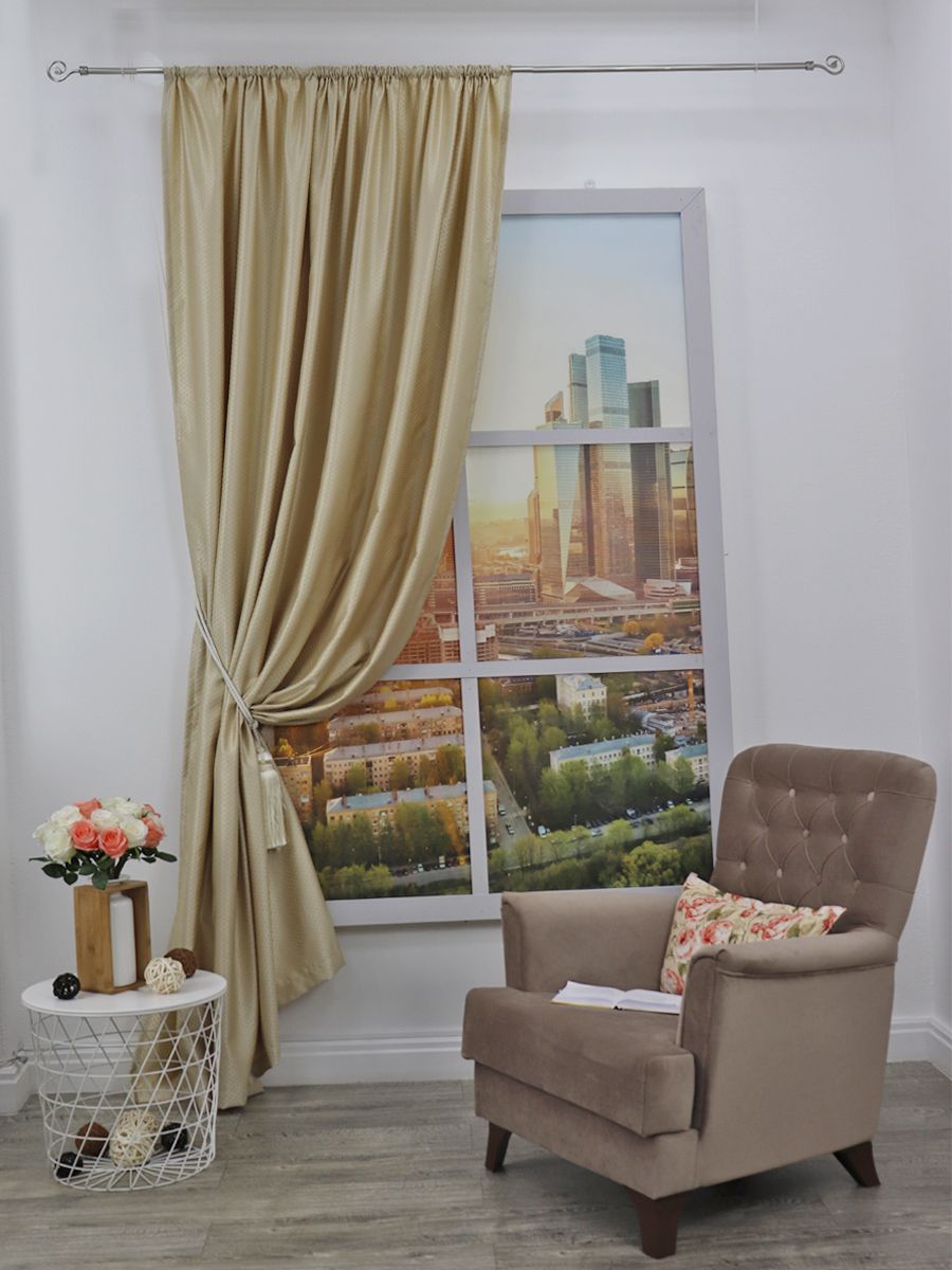 картинка Штора Amore Mio RR 85365-102K 2,0*2,7*1 золотой 