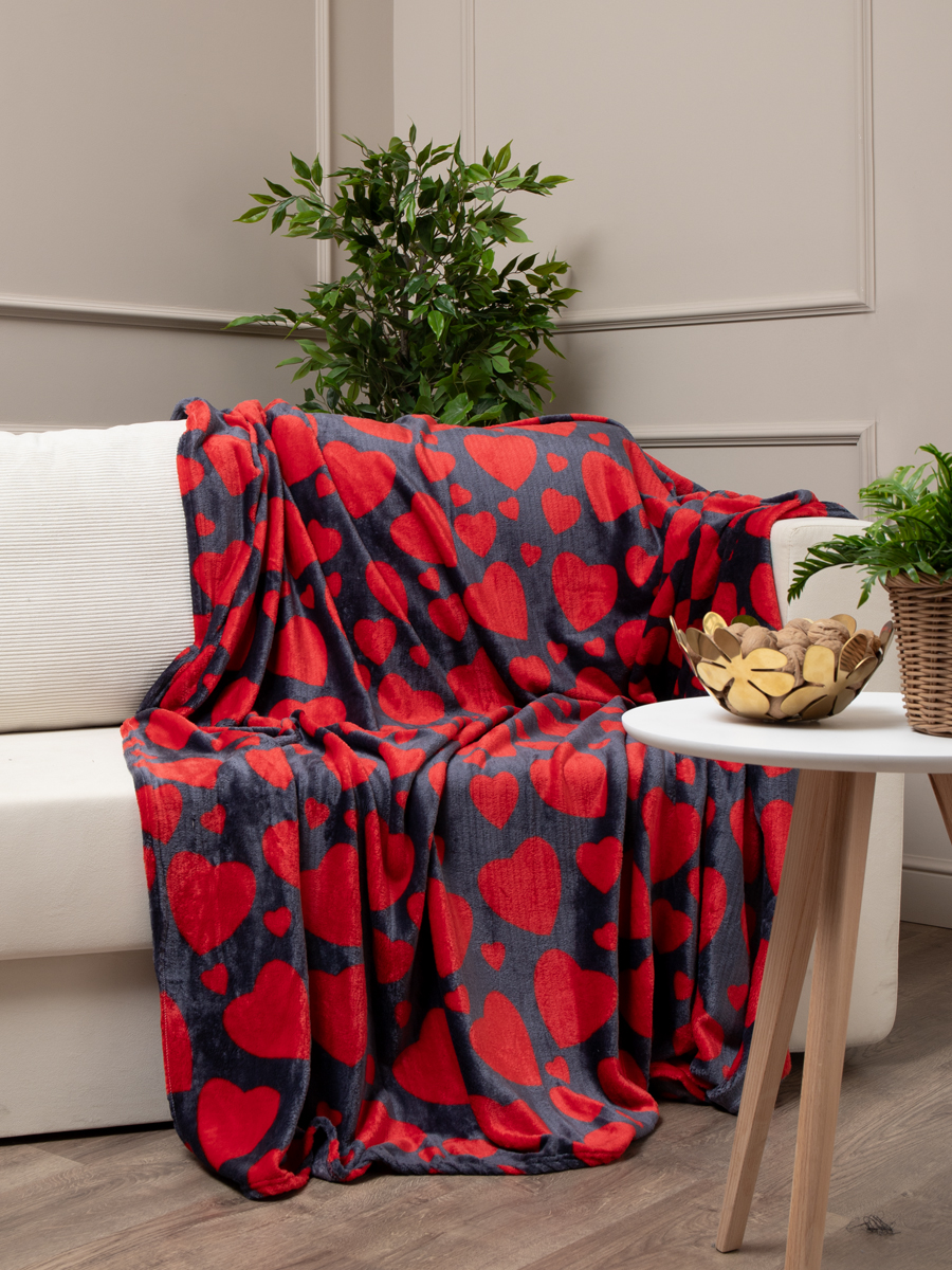 картинка Плед Texrepublic TF FN F113R b1520 Сердечки 